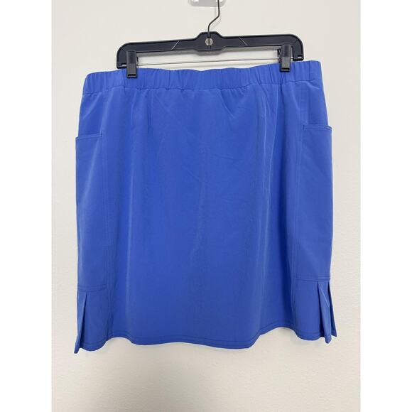 Chico's Zenergy Skort Womens 14 Blue Pull-On Stretch Pockets Golf Tennis Active - Picture 1 of 7